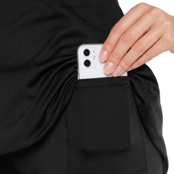 NWT Gap Fit Black Sleeveless Active Sport Dress with Shorts Pocket - Picture 4 of 10